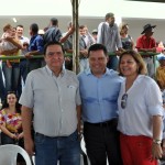 Governador Marconi Perillo com o prefeito Roberto Salomão e a primeira - dama Anete Salomão