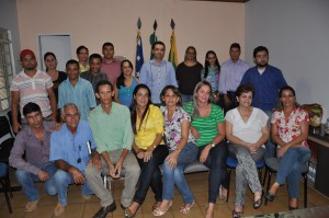 André Ariza com secretários e auxiliares