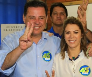 Governador Marconi e a primeira-dama Valéria Perillo