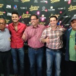 Prefeito André Ariza com o deputado federal Roberto Balestra, o deputado estadual Virmontes Filho e a dupla sertaneja Humberto e Ronaldo